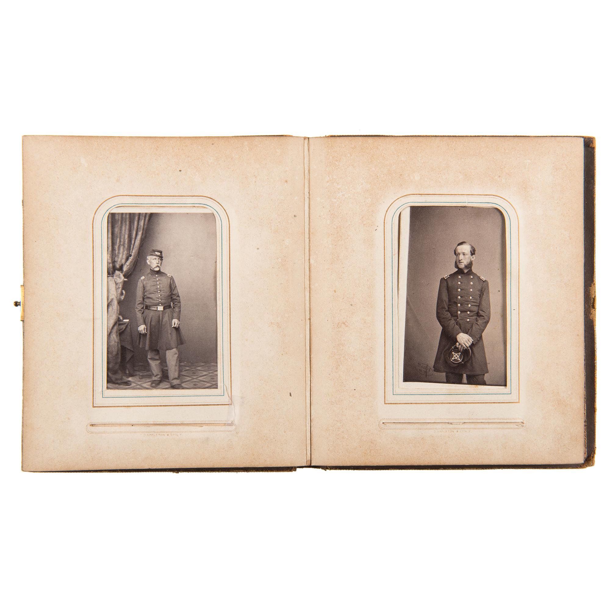 Civil War CDV Album of Union Generals, Most by Brady/Anthony
