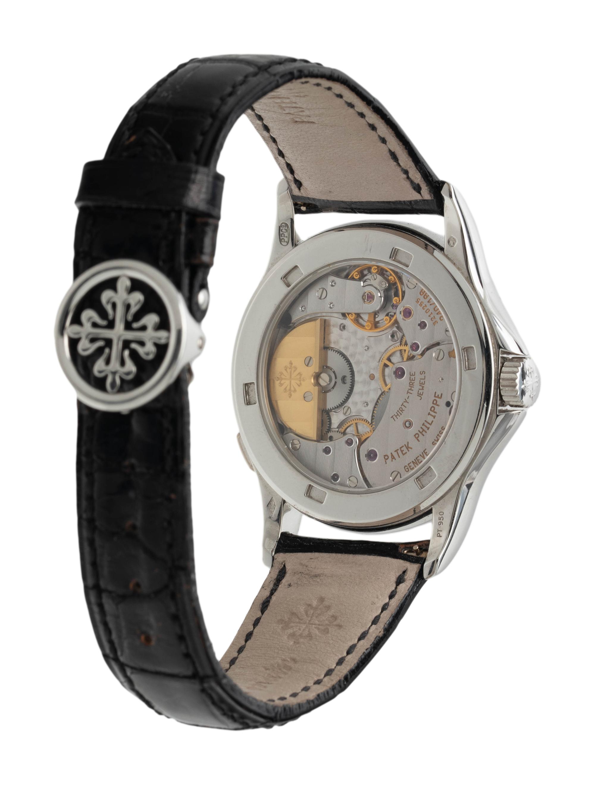A FINE AND ATTRACTIVE PATEK PHILIPPE, REF. 5110P PLATINUM 'WORLD TIME' WRISTWATCH