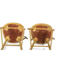 A Set of Four Yellow-Painted and Stencil Decorated Hitchcock Windsor Side Chairs