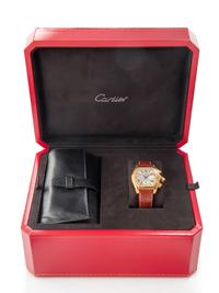 CARTIER, REF. 2619 18K YELLOW GOLD CHRONOGRAPH 'ROADSTER' WATCH