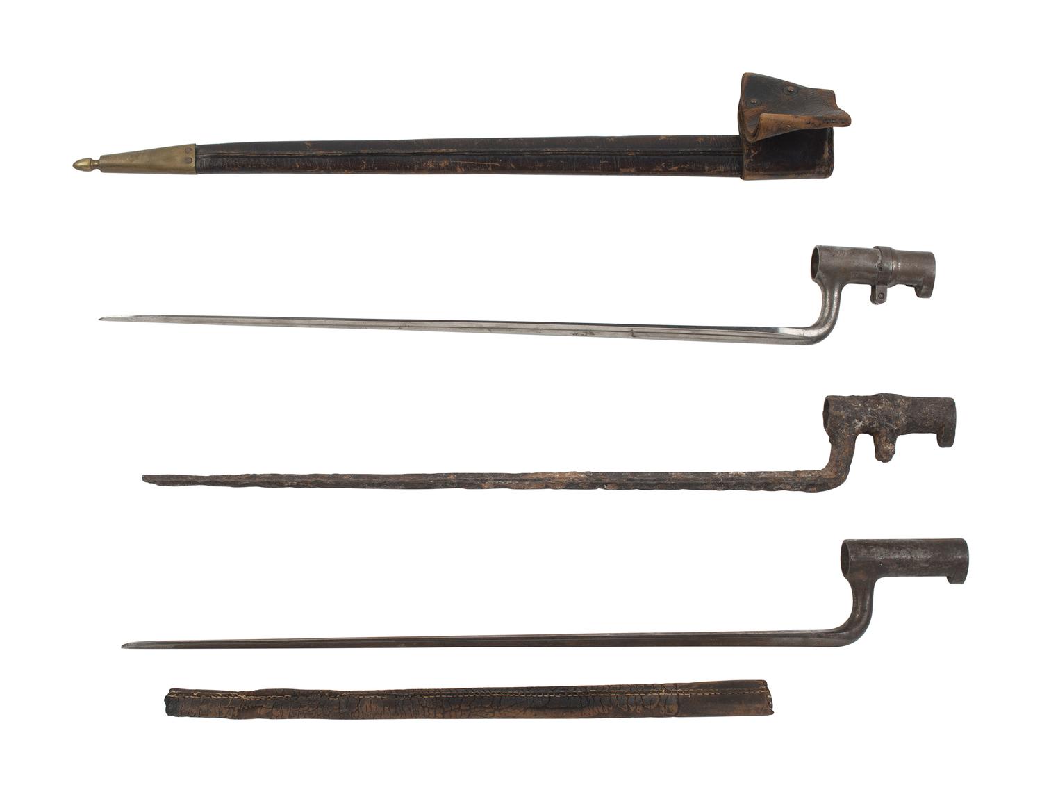 [CIVIL WAR]. 3 Civil War-era bayonets.