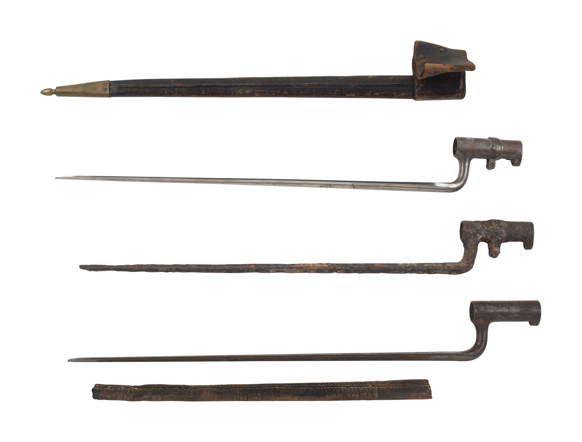 [CIVIL WAR]. 3 Civil War-era bayonets.