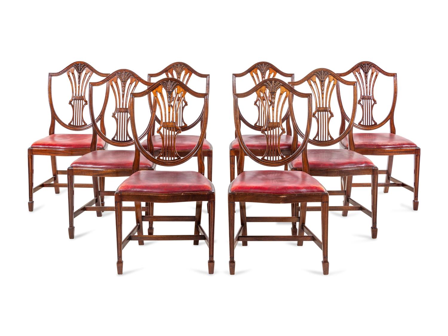 A Set of Eight George III Mahogany Side Chairs