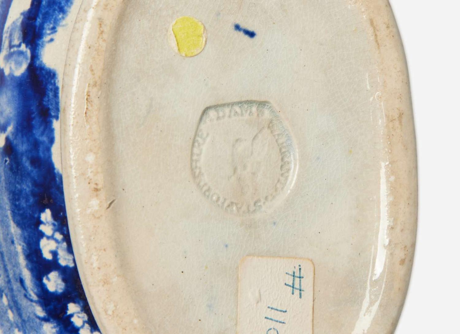 A group of eight Historical Blue Staffordshire tablewares in New York views, various makers, England, circa 1830