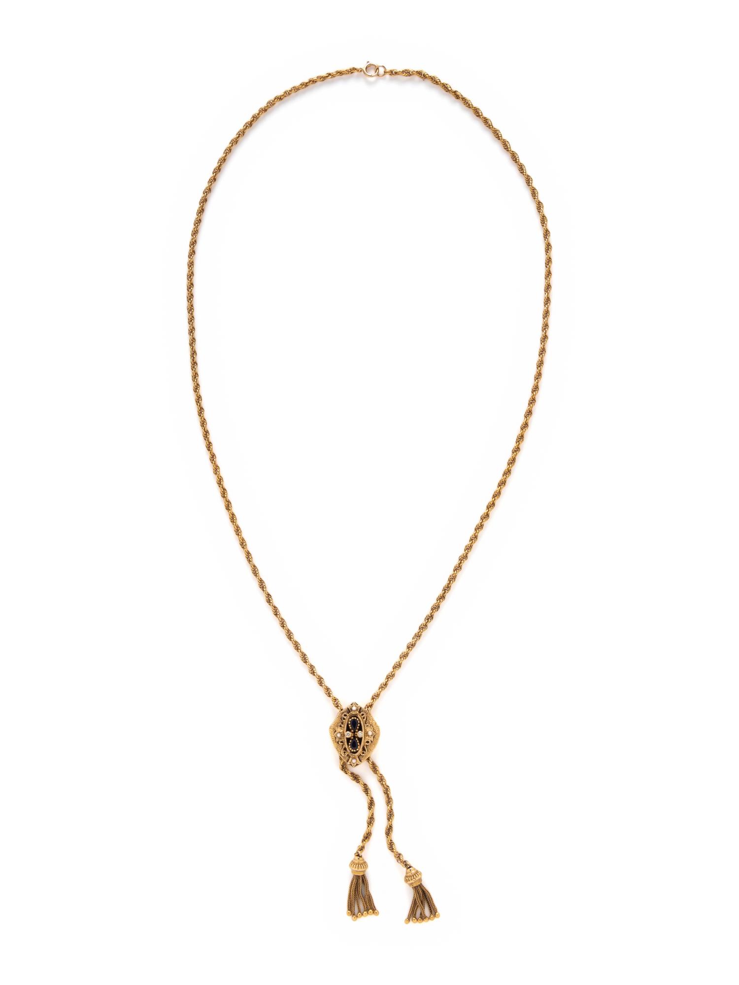 YELLOW GOLD SLIDE NECKLACE