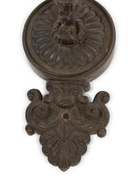 A Pair of Neoclassical Patinated Metal Three-Light Wall Sconces