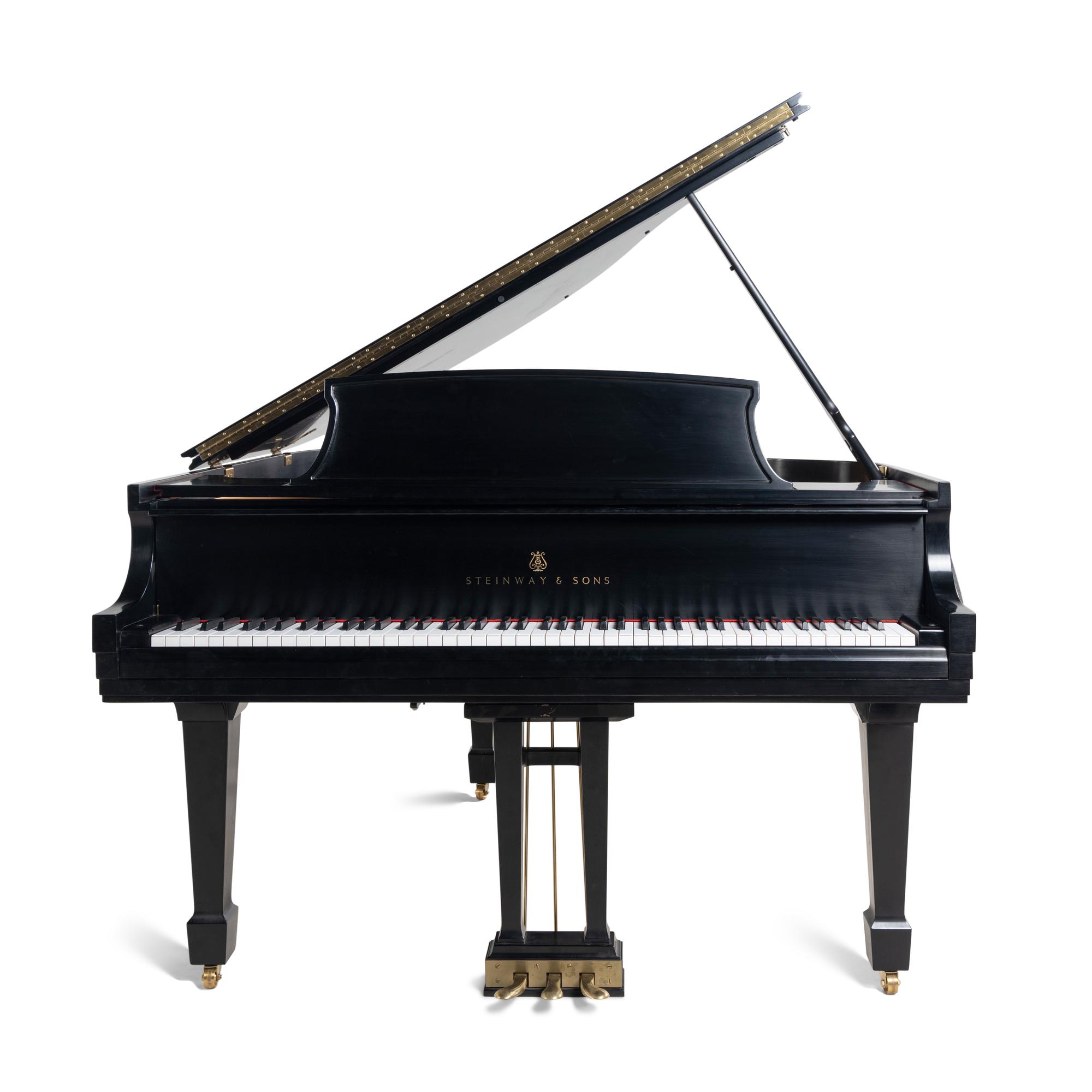 A Steinway and Sons Black Lacquer Model S Baby Grand Piano