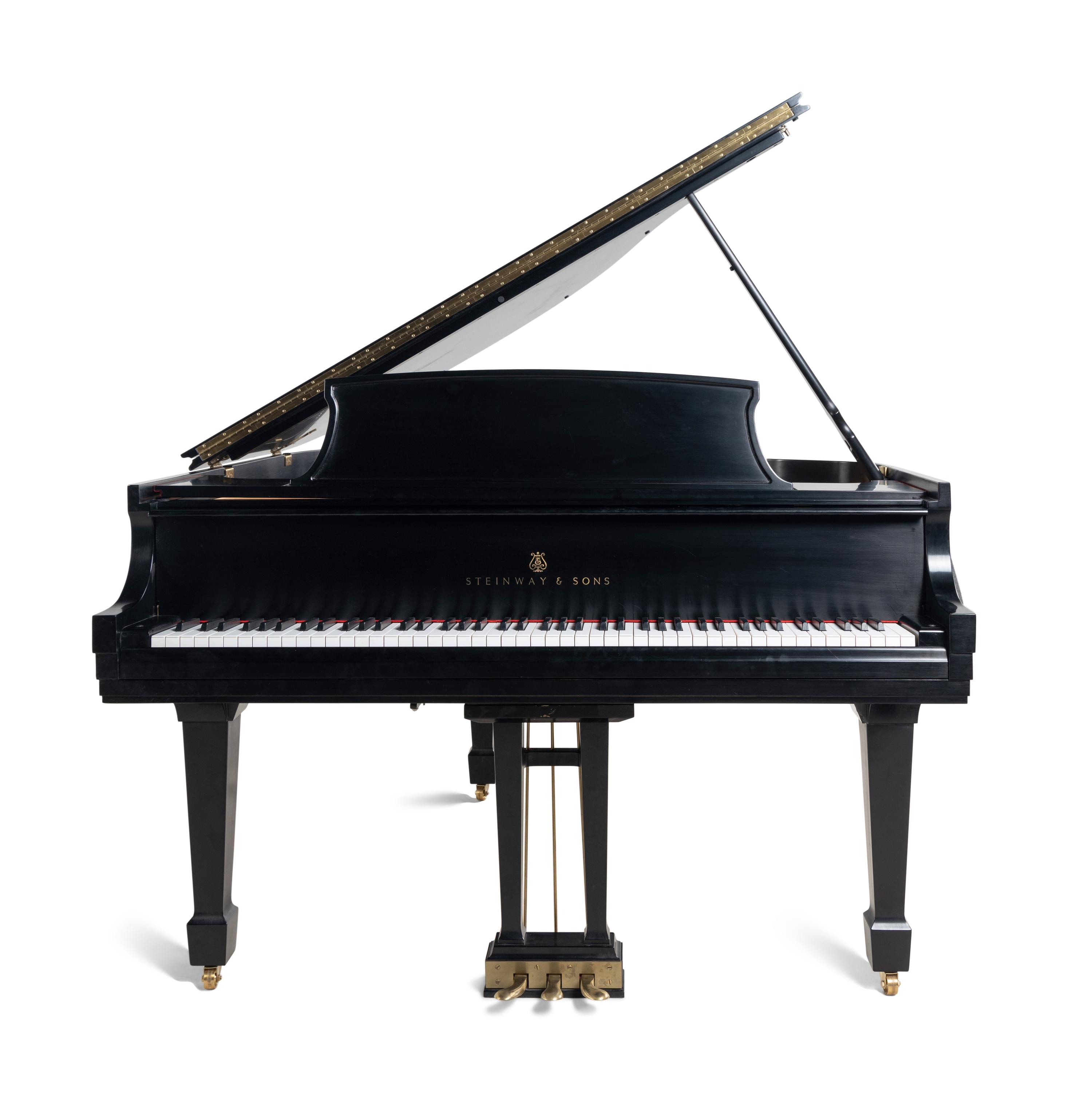 A Steinway and Sons Black Lacquer Model S Baby Grand Piano