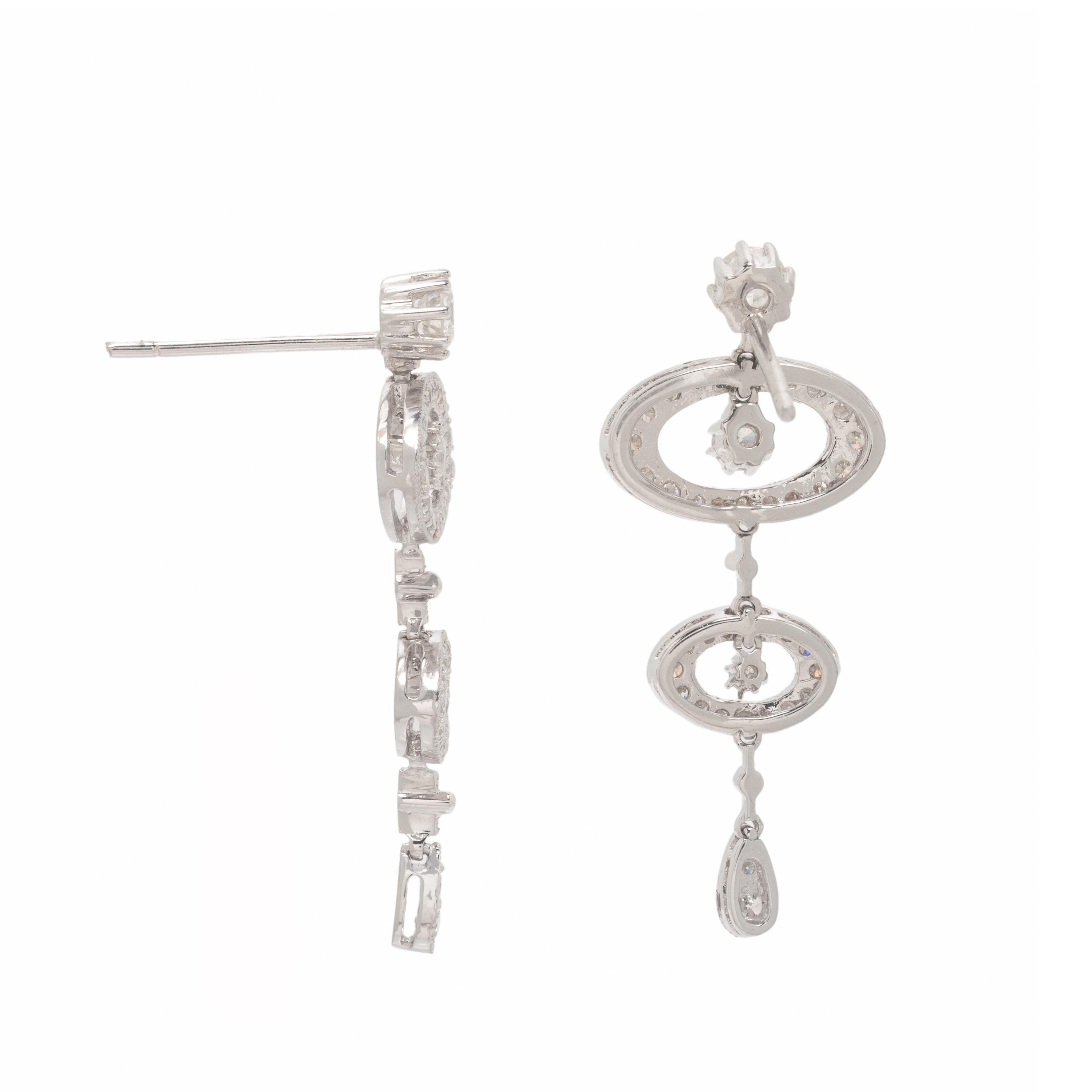 White Gold and Diamond Earrings