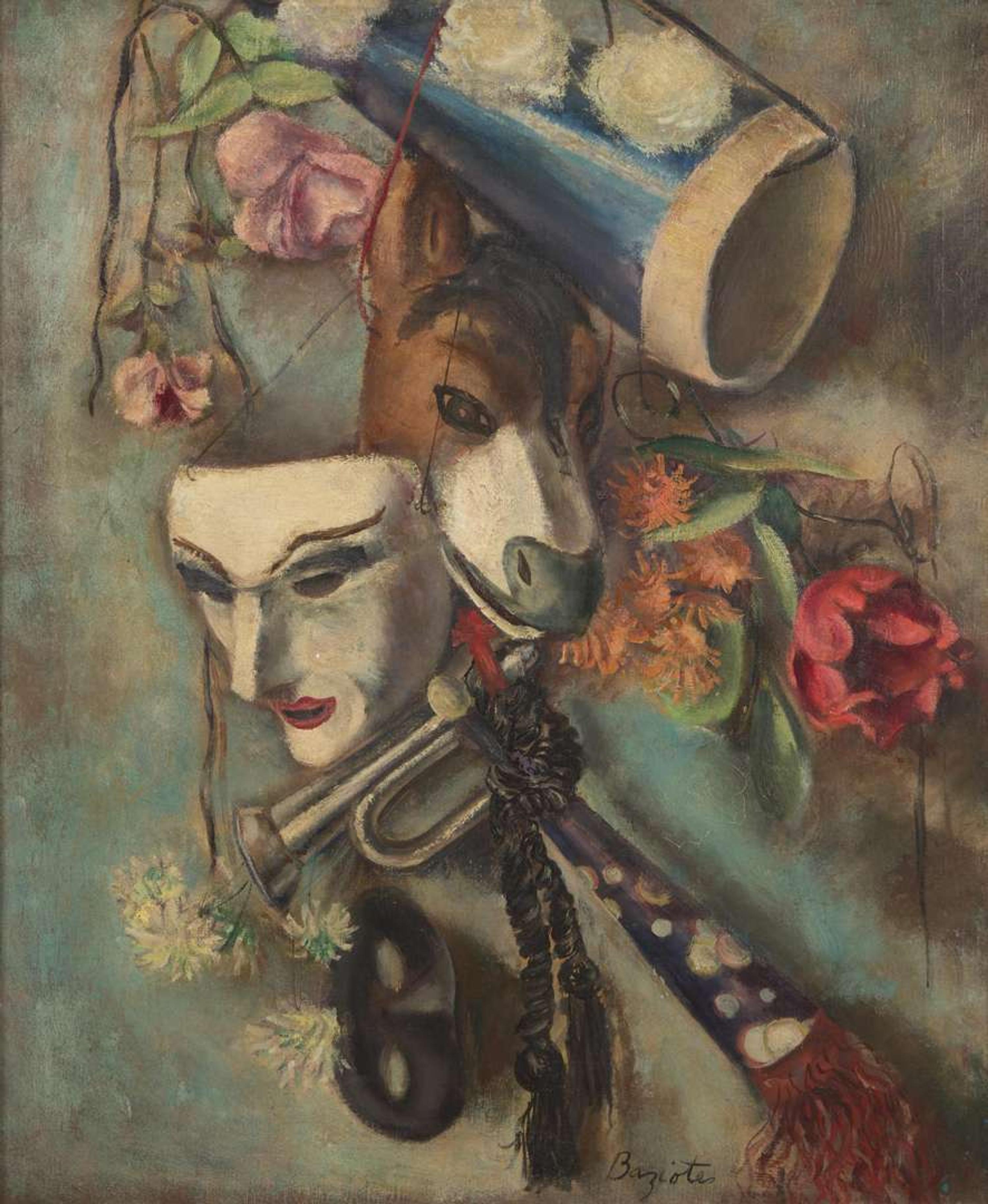 William Baziotes (American, 1912-1963) - Still Life with Masks