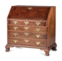 A Chippendale Plum-Pudding Mahogany Slant Front Desk