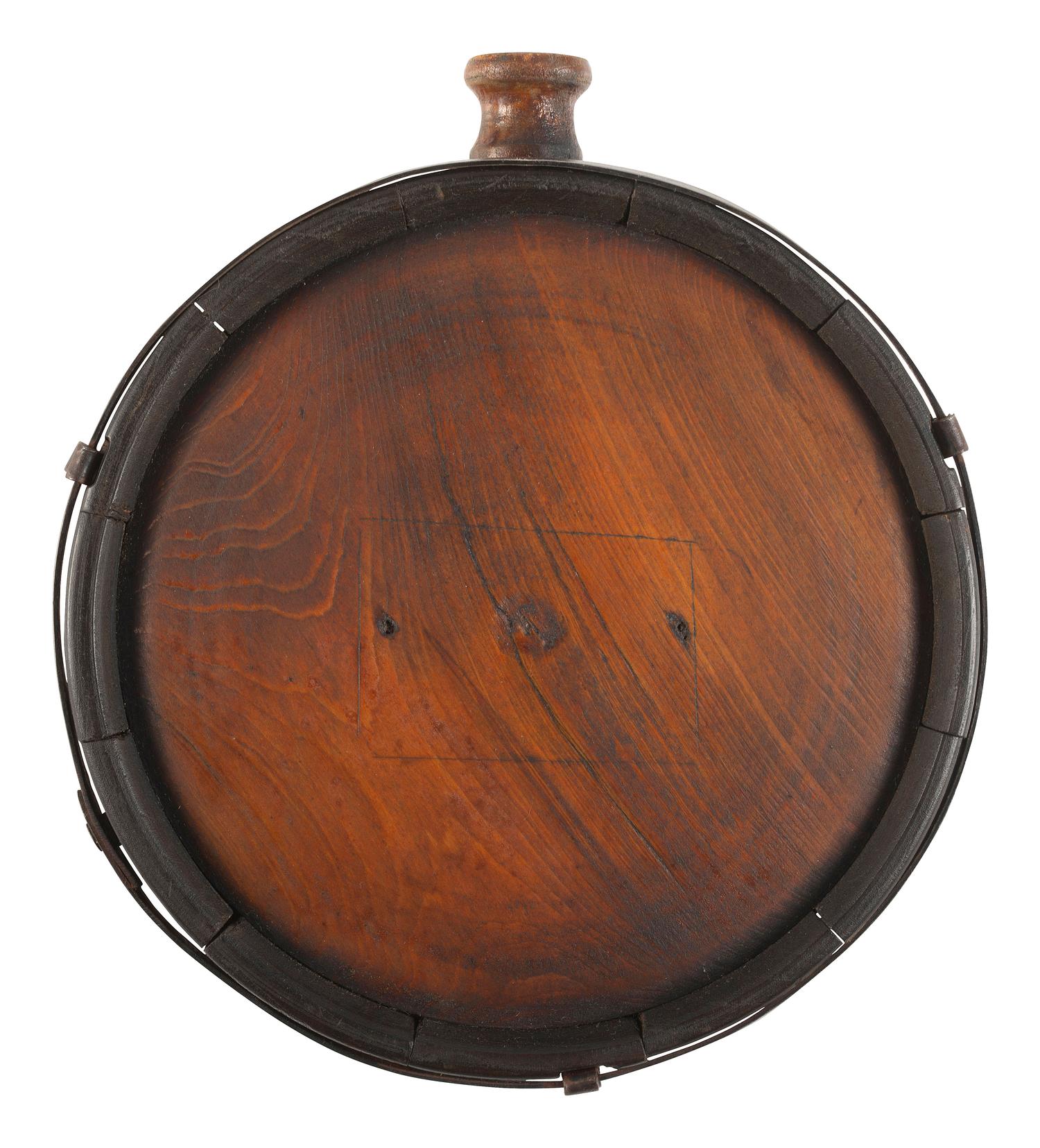[CIVIL WAR]. Confederate cedar wooden canteen.
