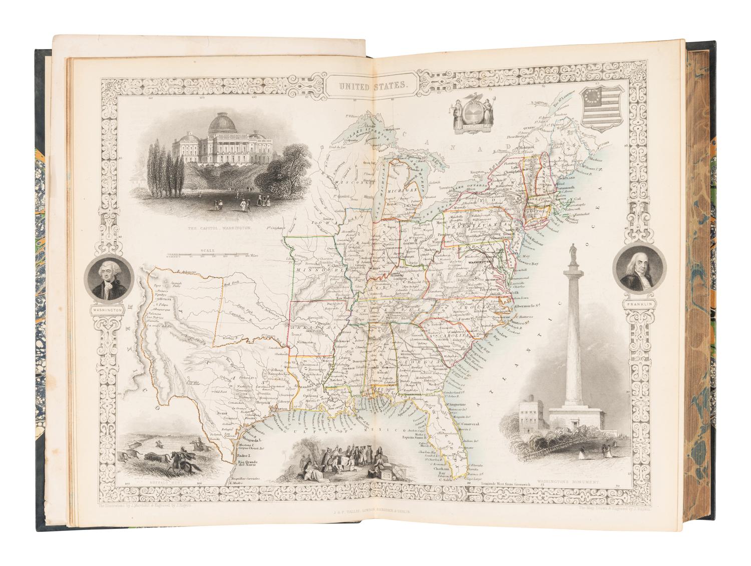 HINTON, John Howard (1791-1873), editor. The History and Topography of the United States of America. London et al: John Tallis and Company, [ca 1850].