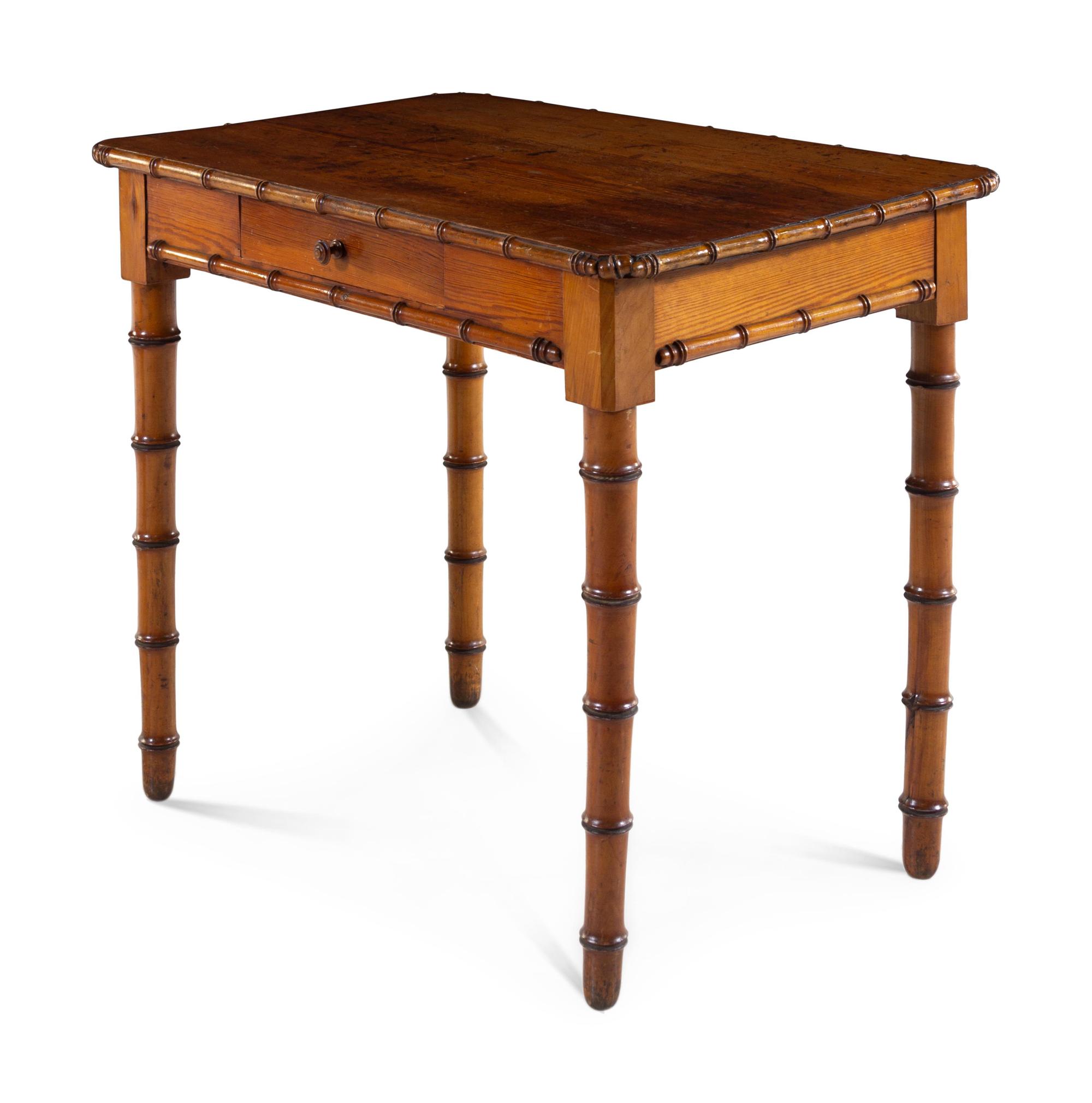An English Simulated Bamboo Dressing Table