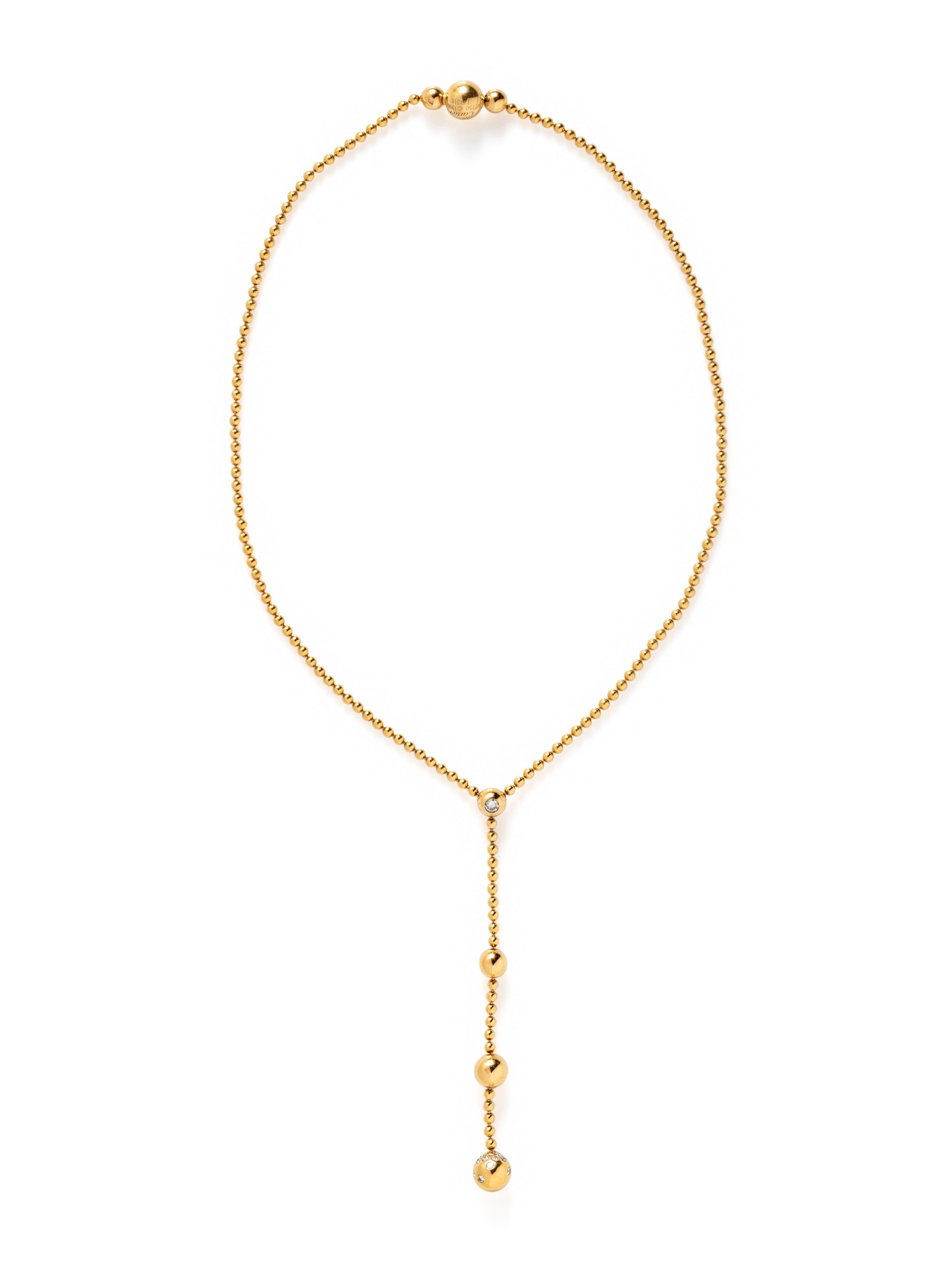 CARTIER, YELLOW GOLD AND DIAMOND 'DRAPERIE DE DECOLLETE' NECKLACE