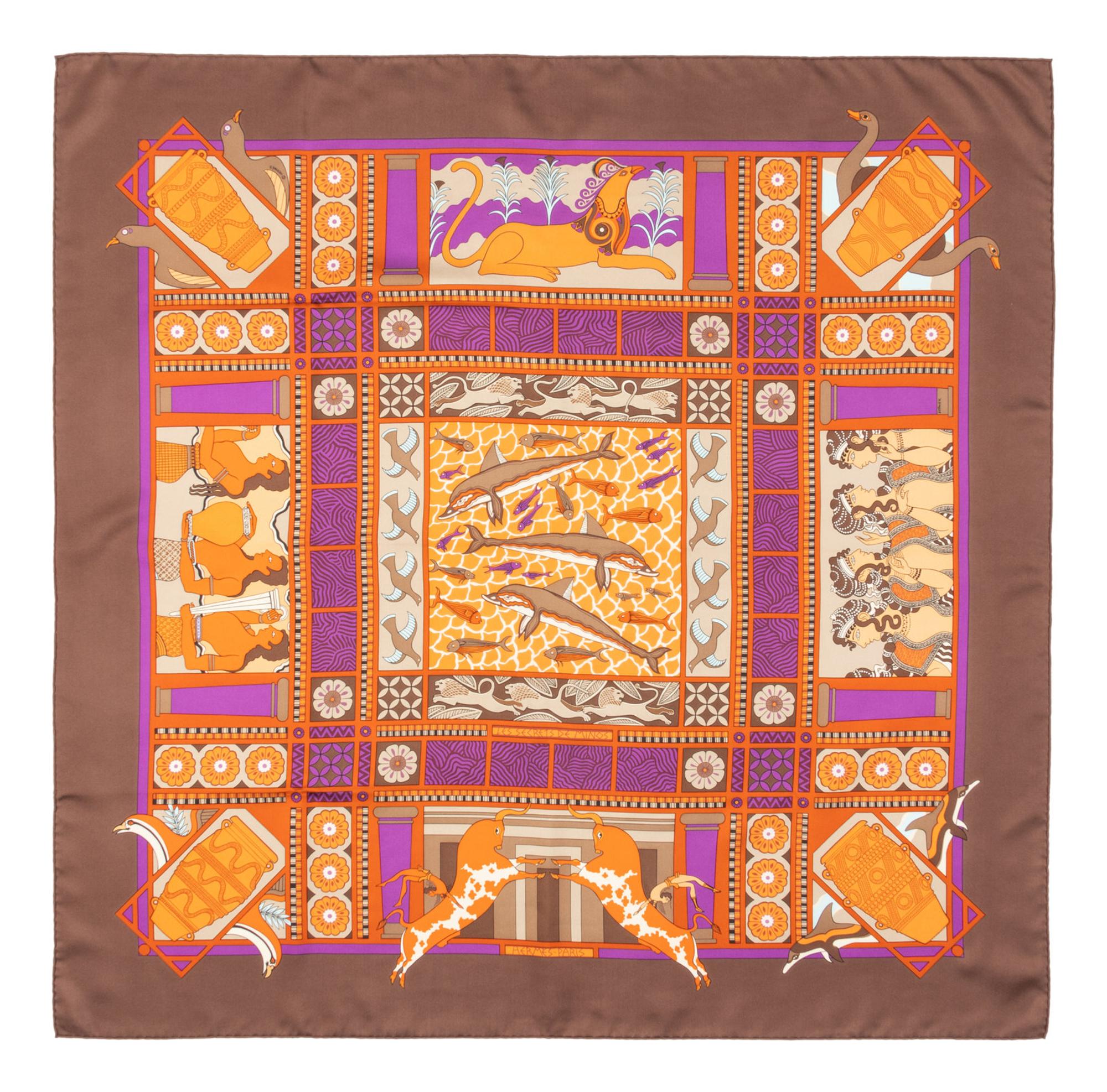 Three Hermès 90cm Scarves