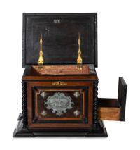 An Italian Walnut, Silvered-Metal-Mounted and Lapis Lazuli Inlaid Coffer in the Manner of Pietro Piffetti