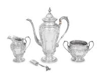 An American Silver Three-Piece Coffee Service
