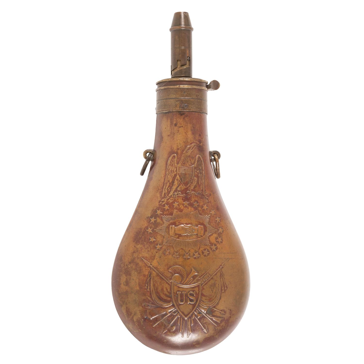 A Rifleman's "Peace" Flask by Batty Dated 1850
