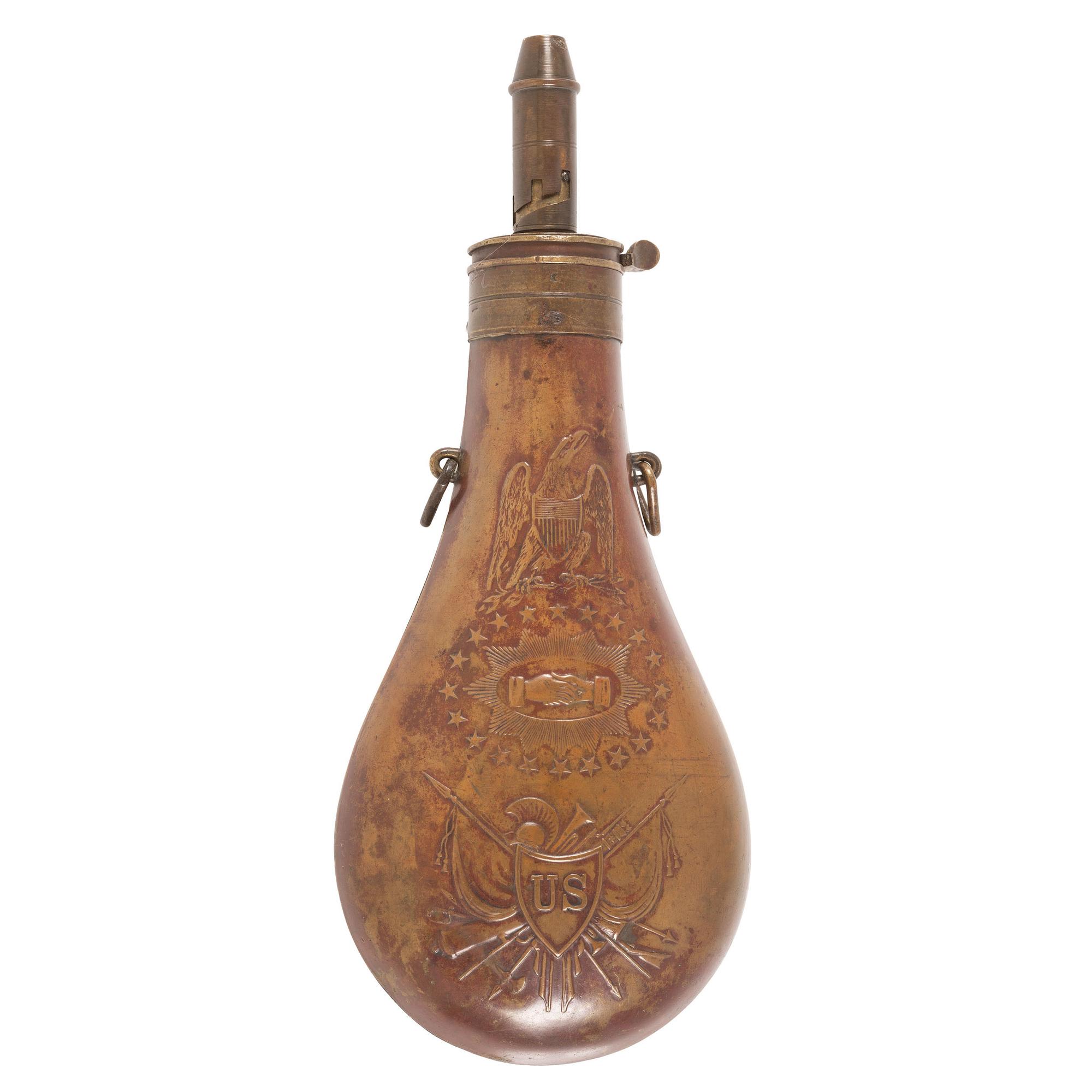 A Rifleman's "Peace" Flask by Batty Dated 1850