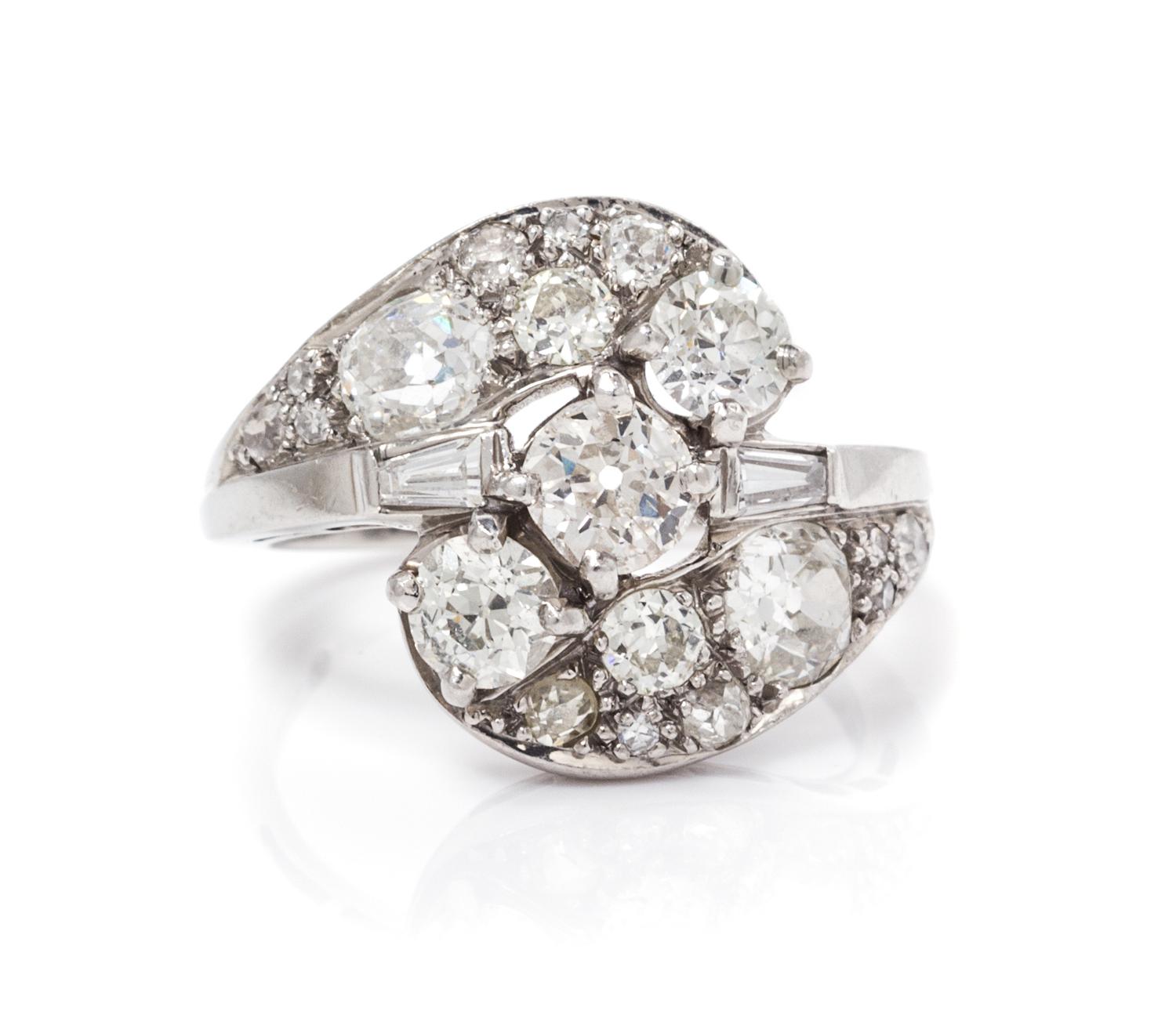 A Platinum and Diamond Ring, 5.40 dwts.
