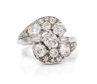 A Platinum and Diamond Ring, 5.40 dwts.