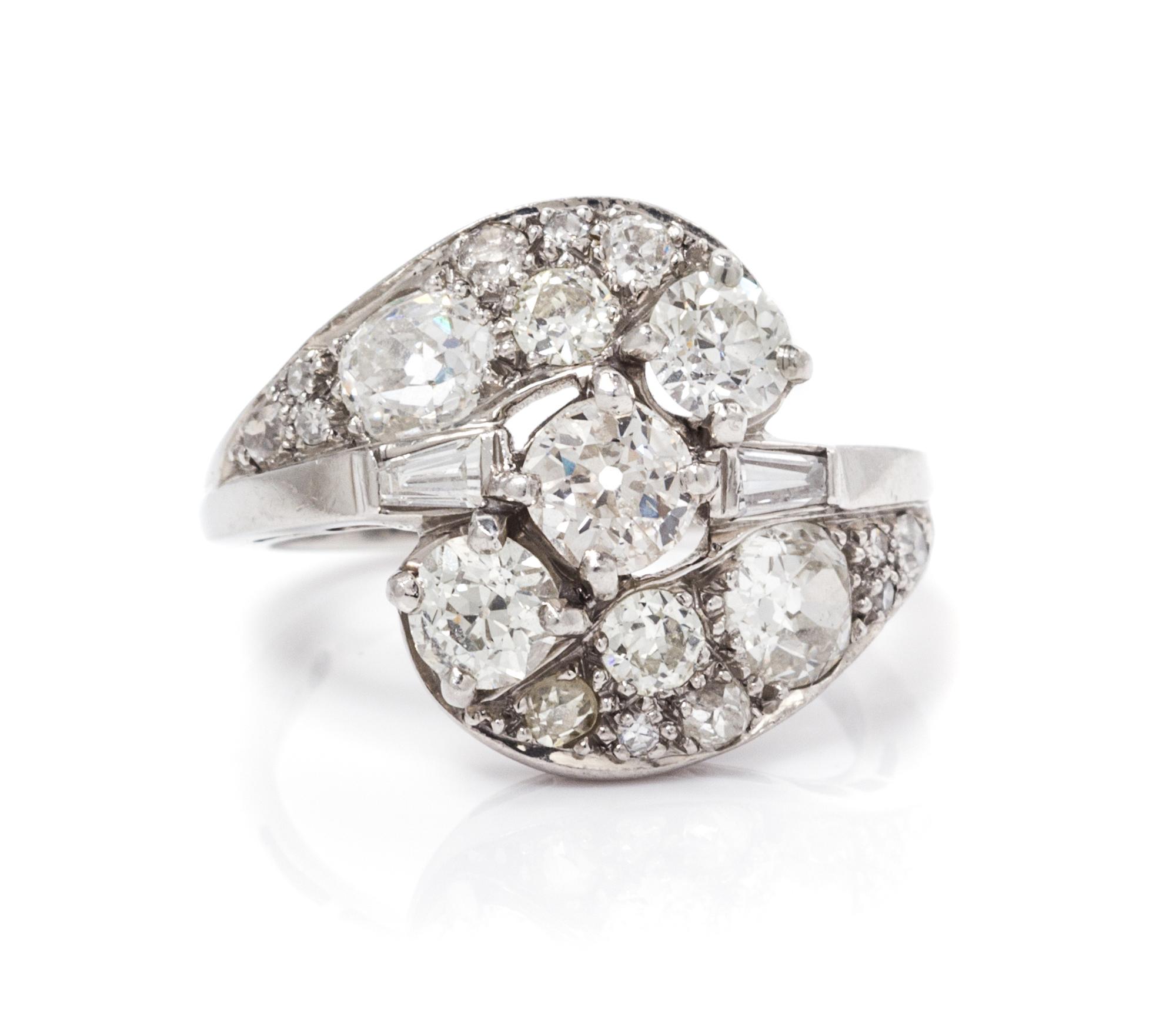 A Platinum and Diamond Ring, 5.40 dwts.