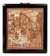 A Set of Chinese Export Porcelain Plaques Portraying Porcelain Production