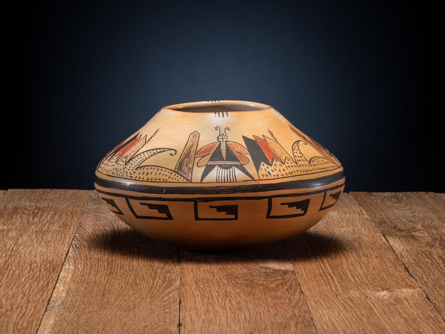 Pottery Jar, with Butterflies