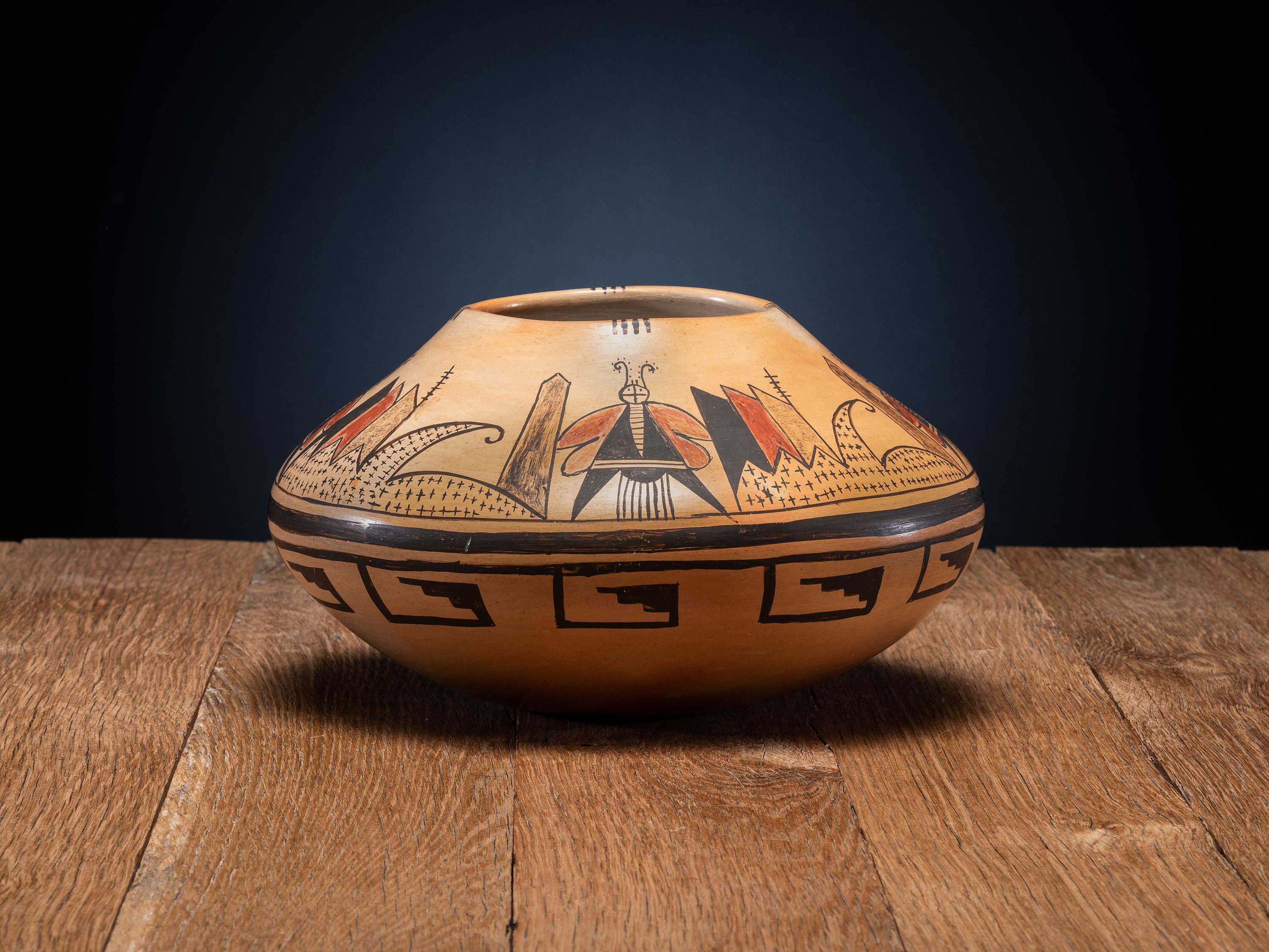Pottery Jar, with Butterflies