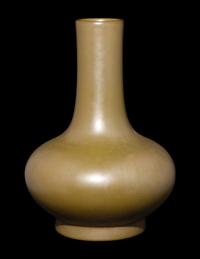 A Chinese Teadust Glazed Porcelain Vase, Biqiping