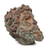 A Classical Style Bronze Head of Zeus, After the Antique
