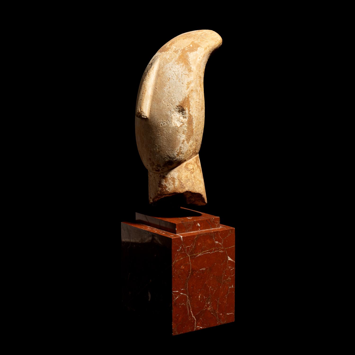 A Cycladic Style Marble Head