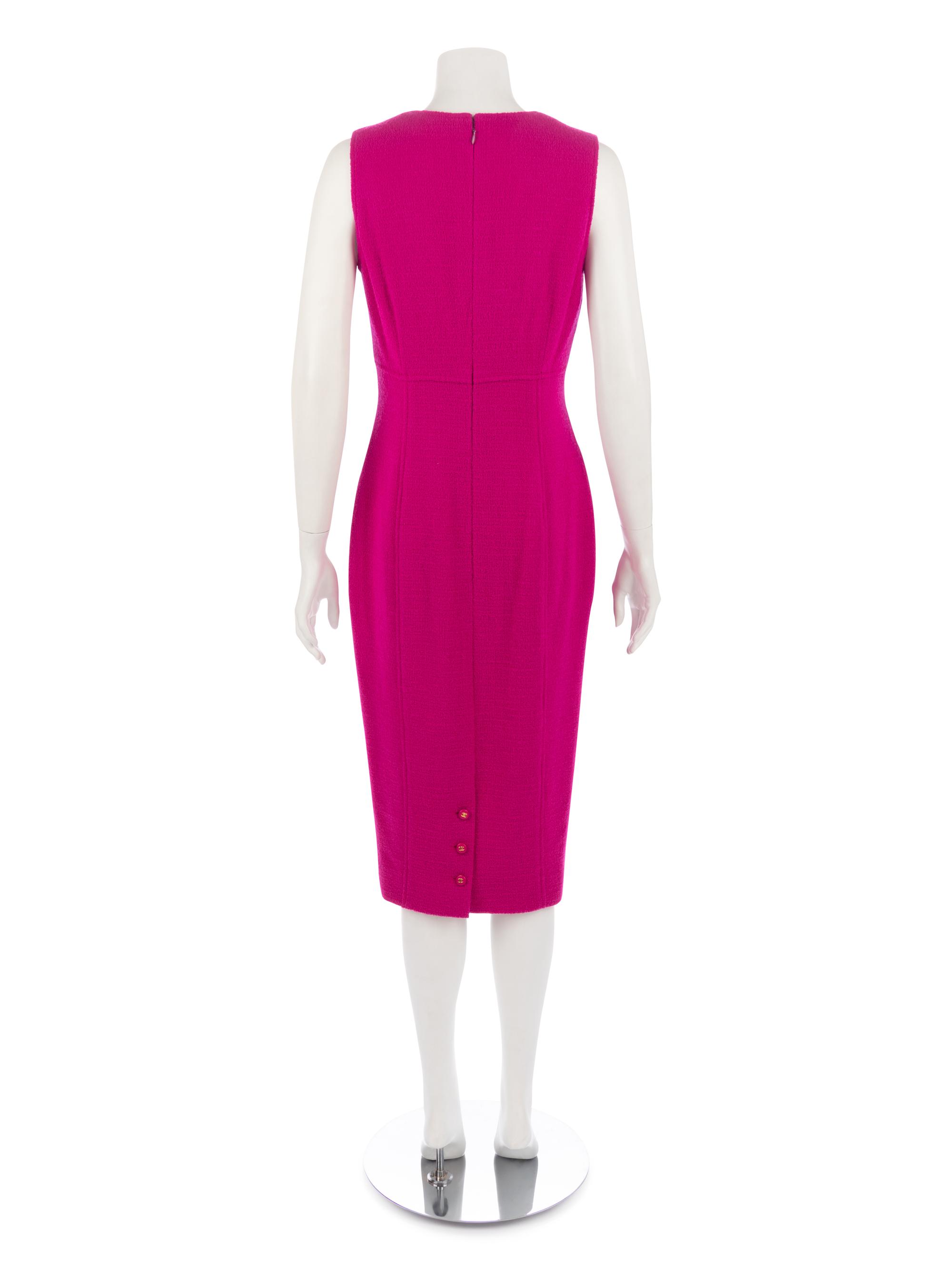 Chanel Pink Bouclé Sleeveless Dress, 1995