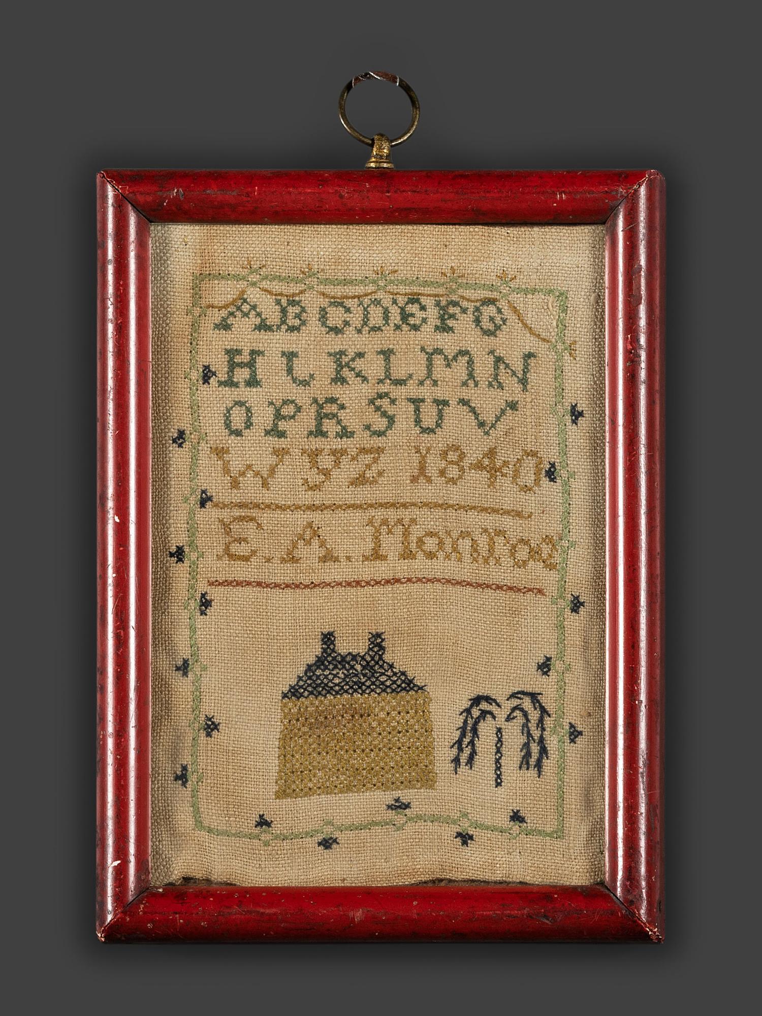 Three Needlework Alphabet Samplers, Including a Rare Apron
