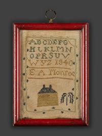Three Needlework Alphabet Samplers, Including a Rare Apron