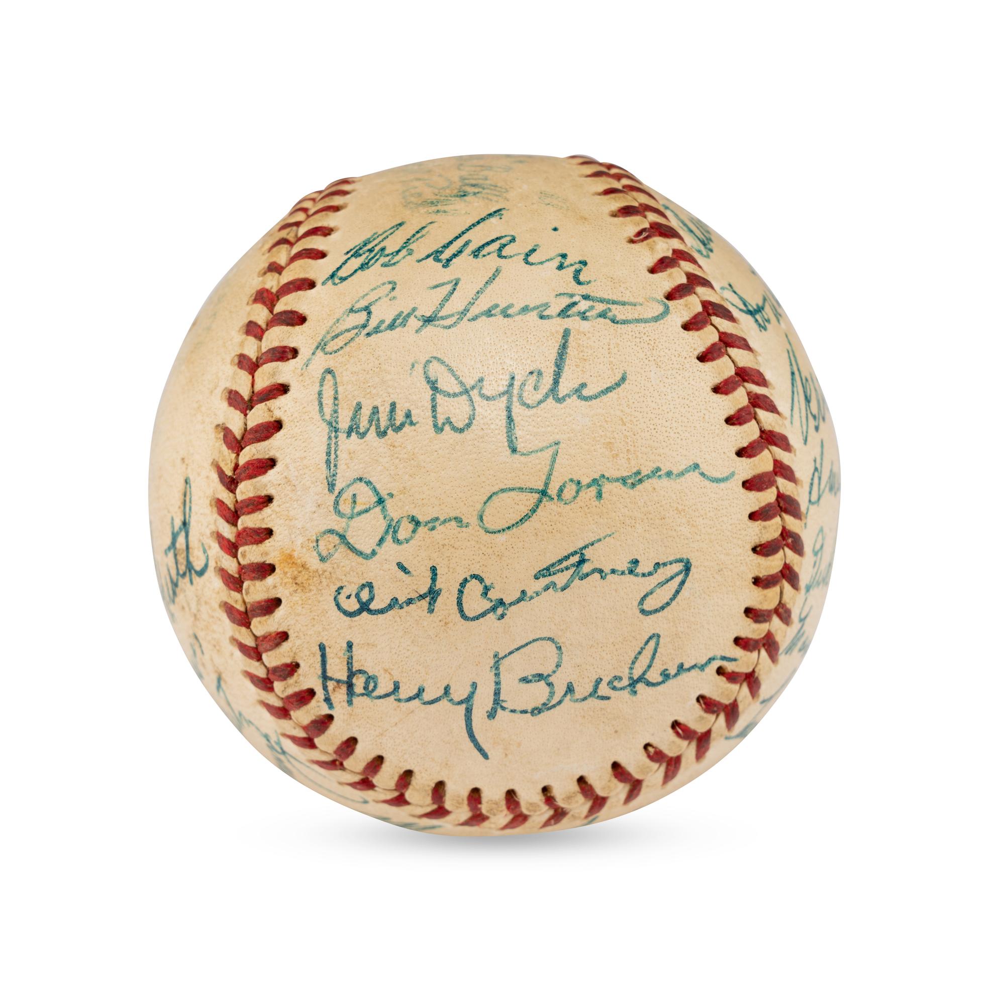 A 1953 St. Louis Browns Team Signed Autograph Baseball (JSA Auction Letter)
