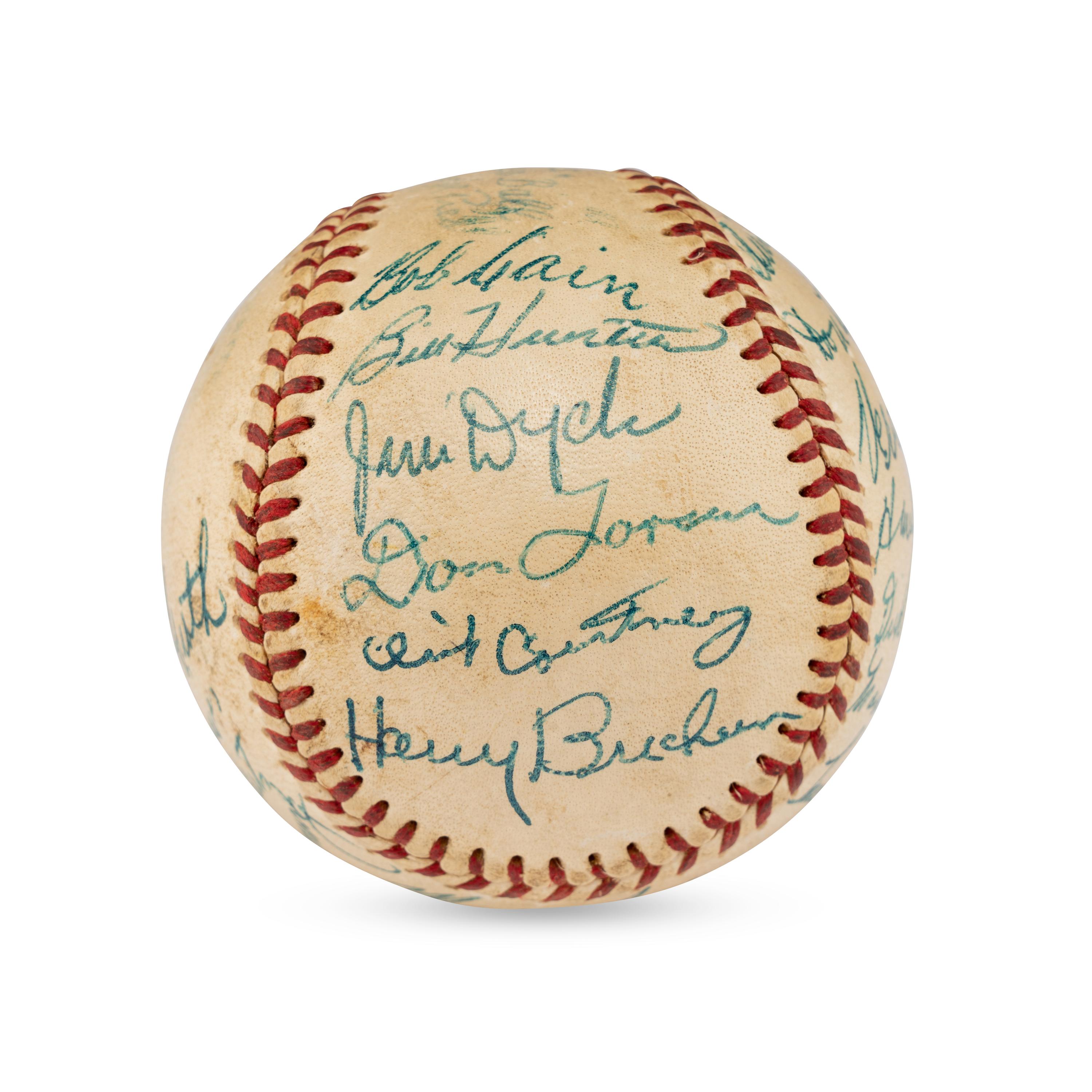 A 1953 St. Louis Browns Team Signed Autograph Baseball (JSA Auction Letter)