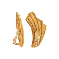 LALAOUNIS, YELLOW GOLD EARCLIPS