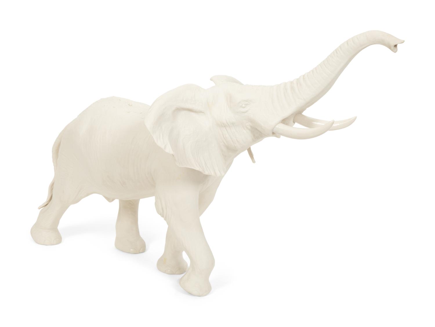 A Cybis Bisque Porcelain Elephant