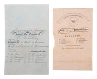 [TEXAS]. A pair of ball invitations from the Republic of Texas and Texas in the Mexican-American War.