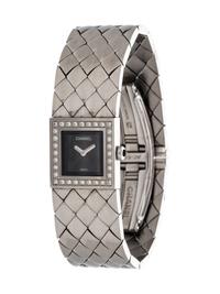 CHANEL, STEEL AND DIAMOND 'MATELASSÉ' WRISTWATCH