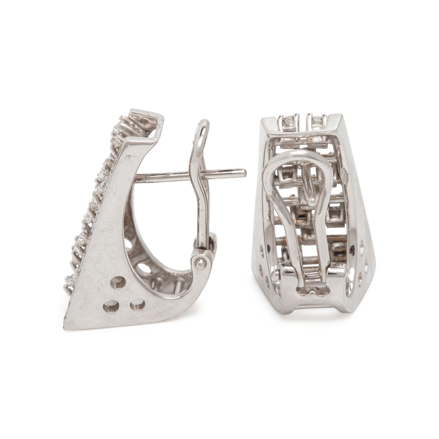 Diamond and White Gold Earrings