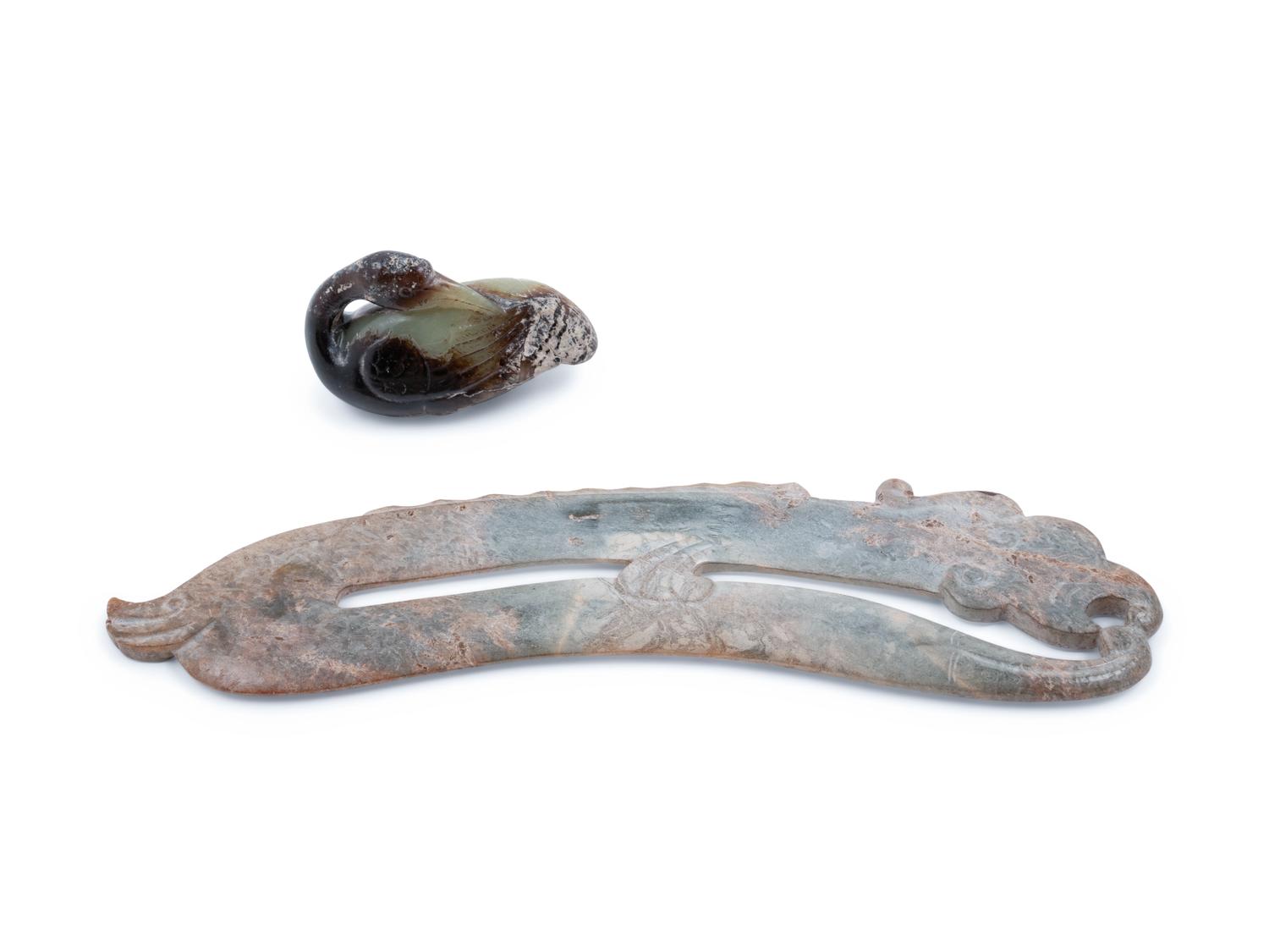 Two Chinese Archaistic Jade Carvings