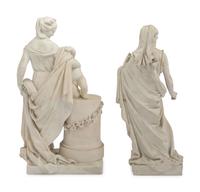 Two French Bisque Porcelain Figures