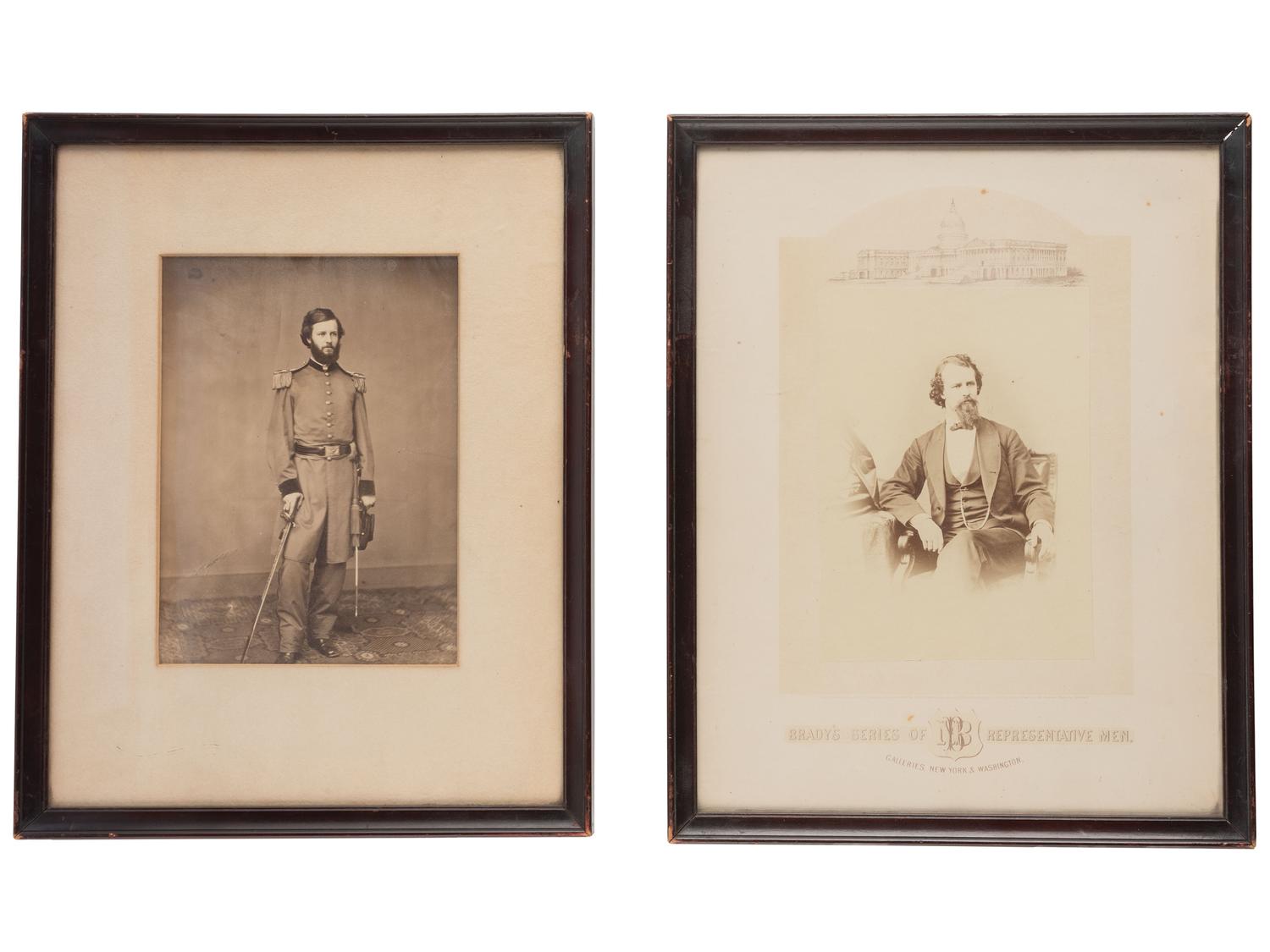 [CIVIL WAR]. 2 photographs of Union officer and government official Charles M. Hamilton.