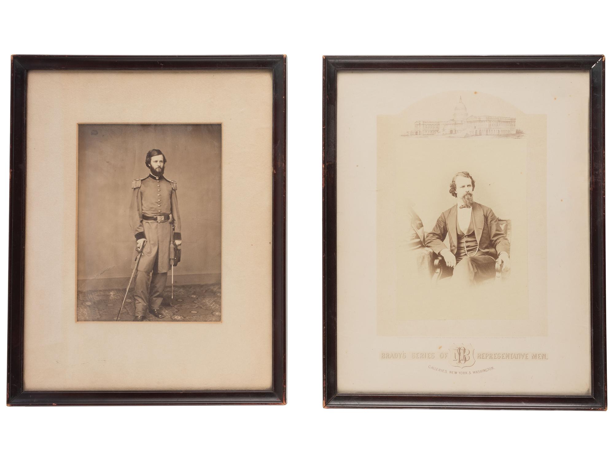 [CIVIL WAR]. 2 photographs of Union officer and government official Charles M. Hamilton.