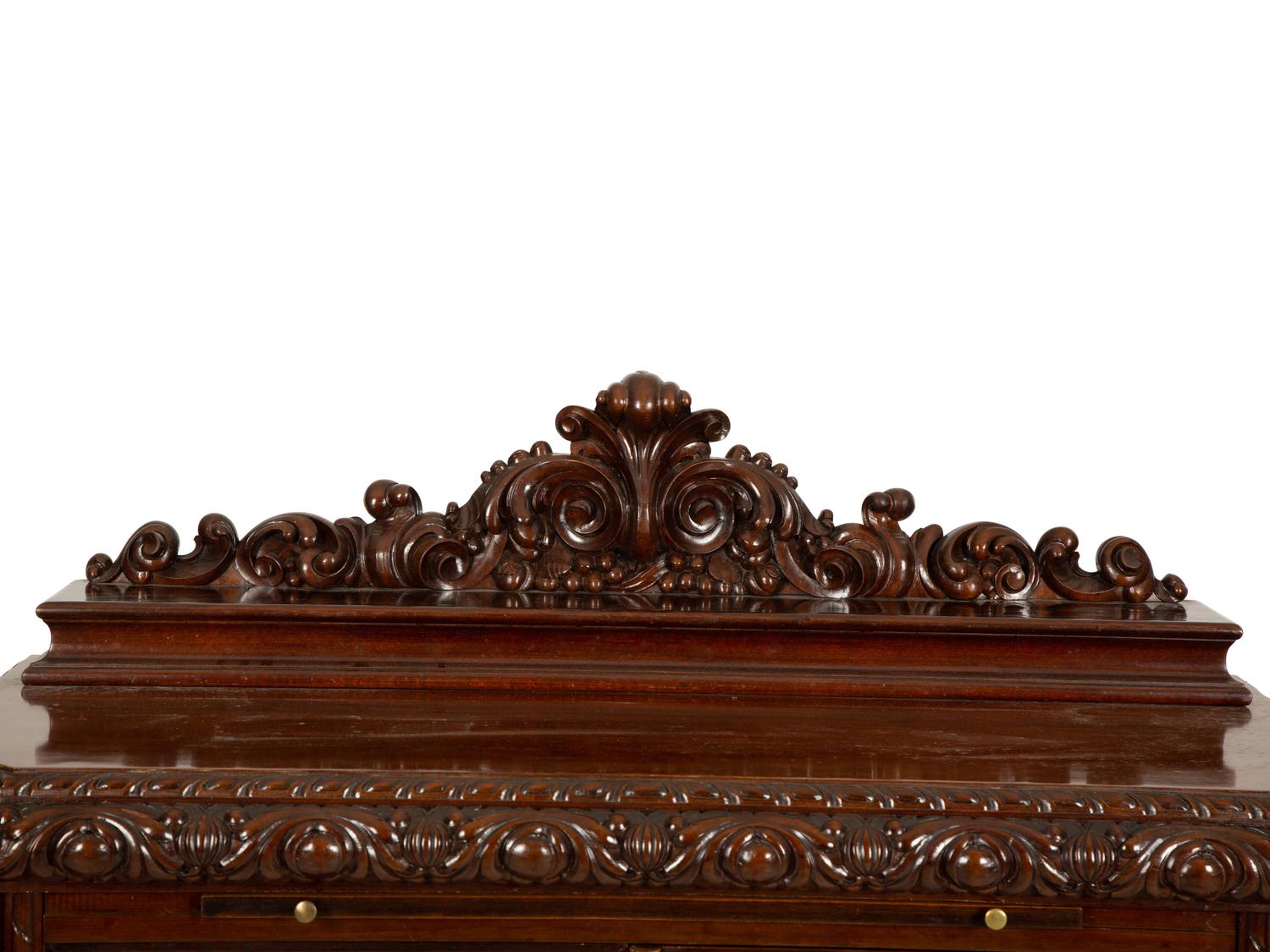 An Austro-Hungarian Carved Mahogany Credenza — Mid-19th Century