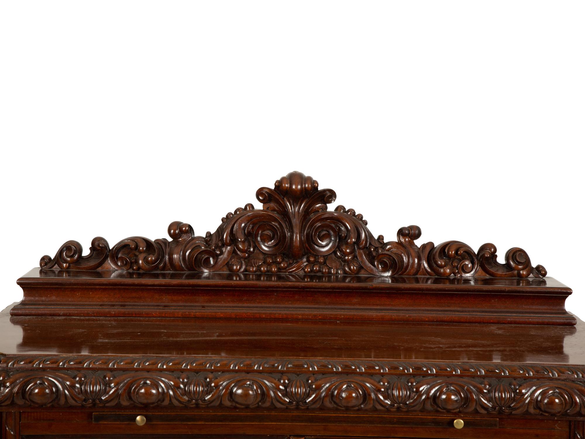 An Austro-Hungarian Carved Mahogany Credenza — Mid-19th Century