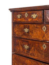 A William and Mary Walnut Chest on Stand